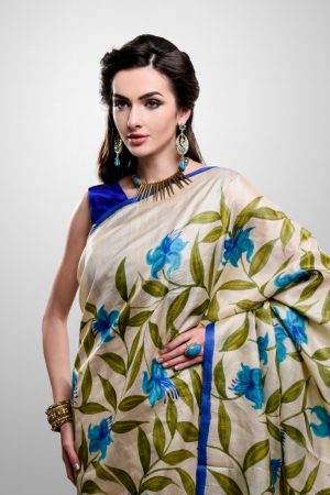Hand-painted Silk Sari