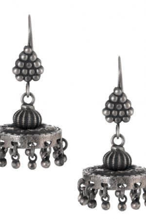 Silver earrings jhumka style