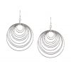Silver earrings multi-rings